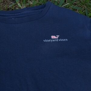 Vineyard Vines Navy, Pink & White Whale Tee Shirt Small 100% Cotton